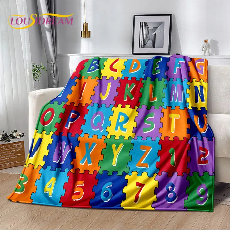 Abc Kids Early Education - Детское плюшевое одеяло с алфавитом в